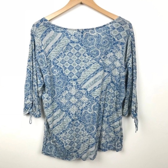 LUCKY BRAND • Tina Patchwork Top Shirt Size 1X - Picture 5 of 8